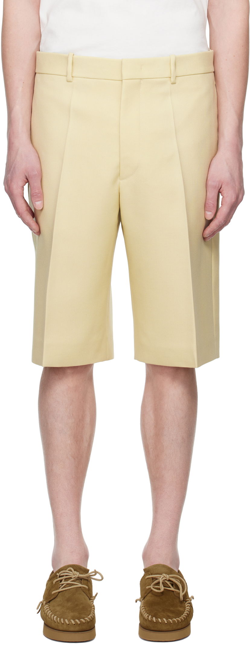 Shortsit Jil Sander Jil Sander Wool Canvas Shorts Keltainen | J21KA0256_J40005