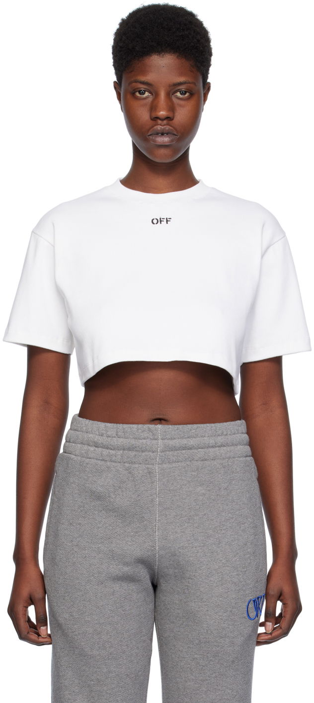 T-paita Off-White White 'Off' Stamp T-Shirt Valkoinen | OWAA081C99JER0040110
