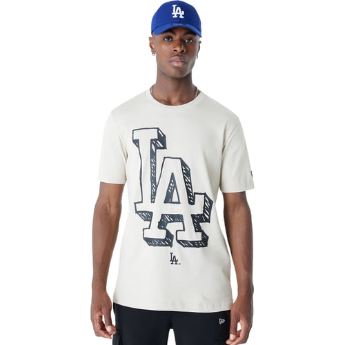 T-paita New Era MLB LOS ANGELES DODGERS DOODLE T-Shirt Print Valkoinen | 60571358