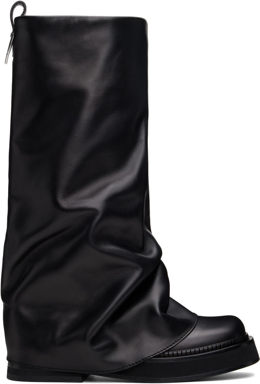 Mekko The Attico Attico Robin Slouch Leather Boots Musta | 241WSH00798 LBT019AA