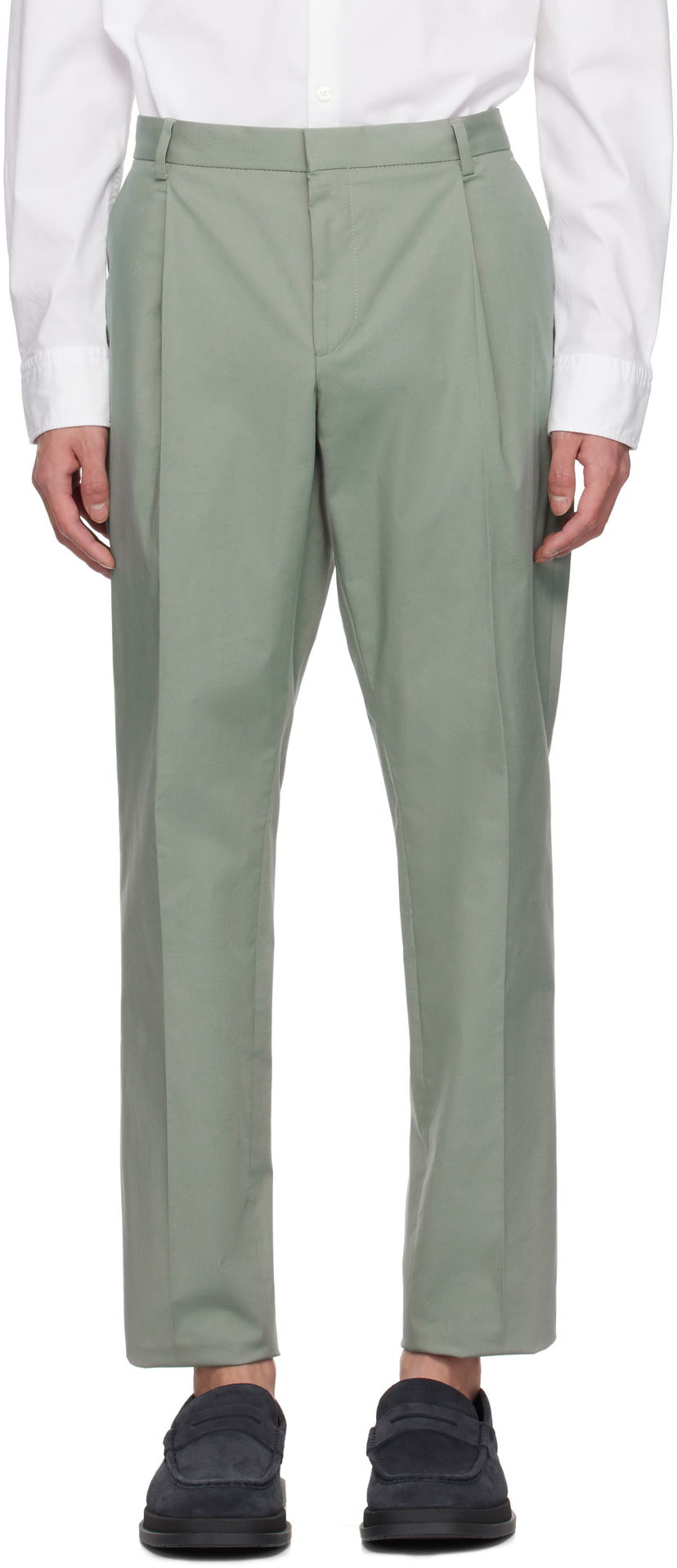 Housut BOSS Hugo Pleated Trousers Vihreä | 50532994