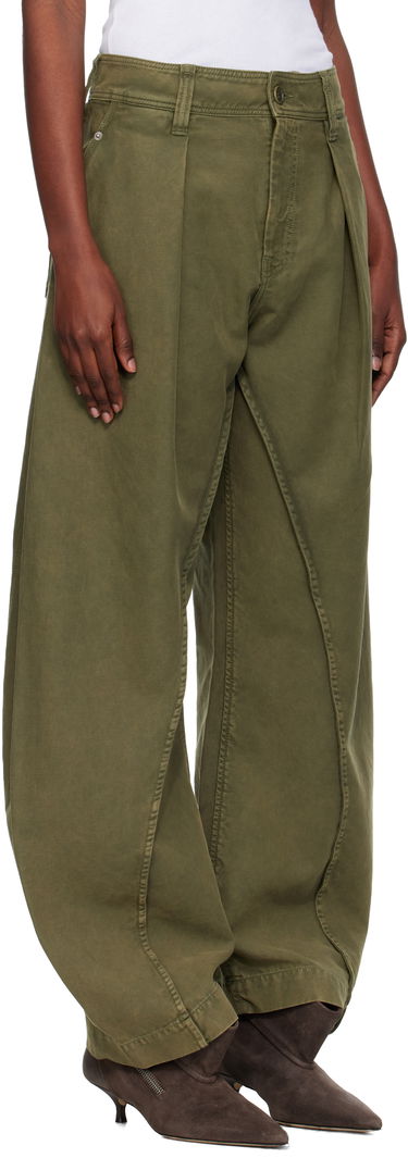 Housut JW Anderson JW Anderson Twisted Seam Trousers Vihreä | TR0417-PG1600, 1