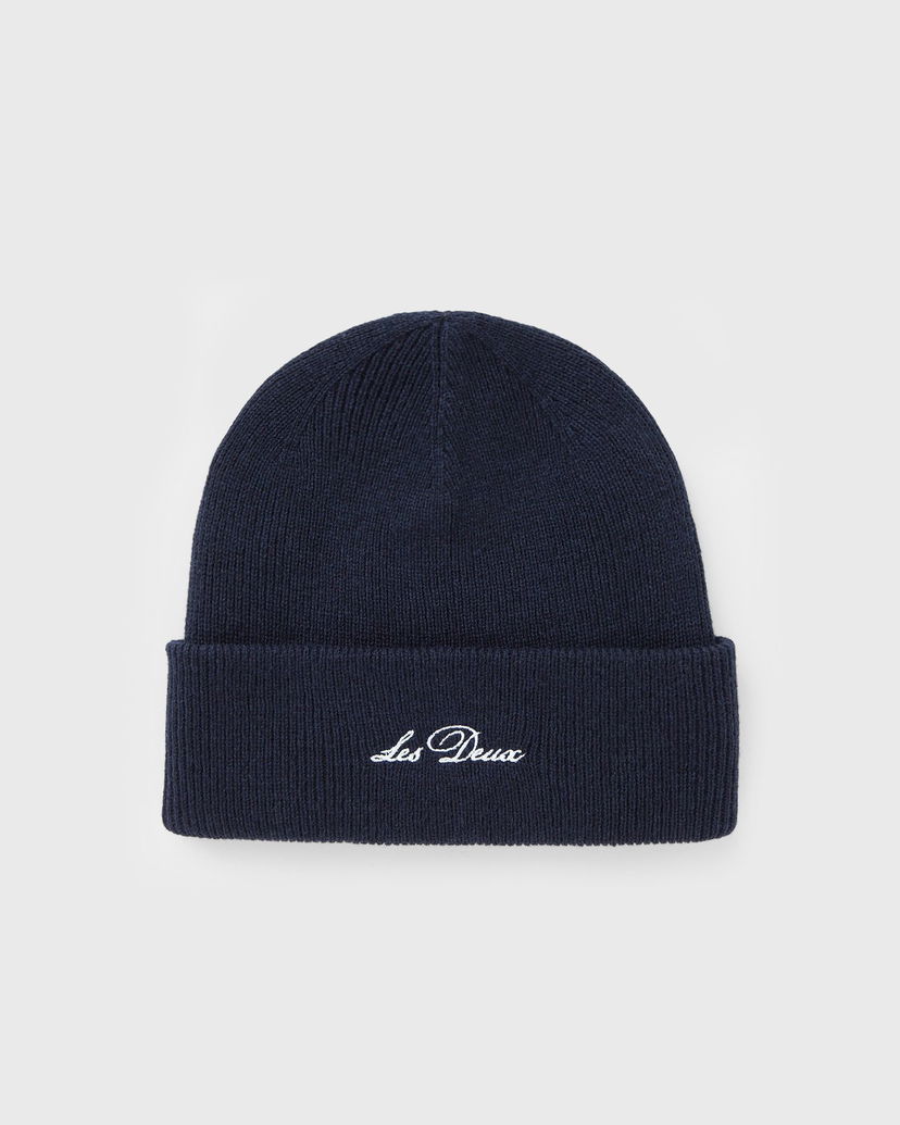 Pipo Les Deux Wayne Embroidered Beanie Tummansininen | 1000673-460
