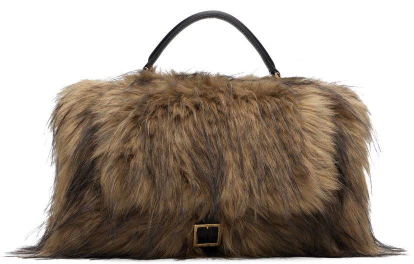 Käsilaukku sacai Faux-Fur Muff Bag Ruskea | 25-08255