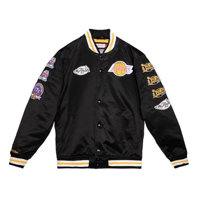 Bomber-takki Mitchell & Ness Mitchell & Ness Los Angeles Lakers Champ City Satin Jacket Musta | OJBF3232-LALYYPPPBLCK