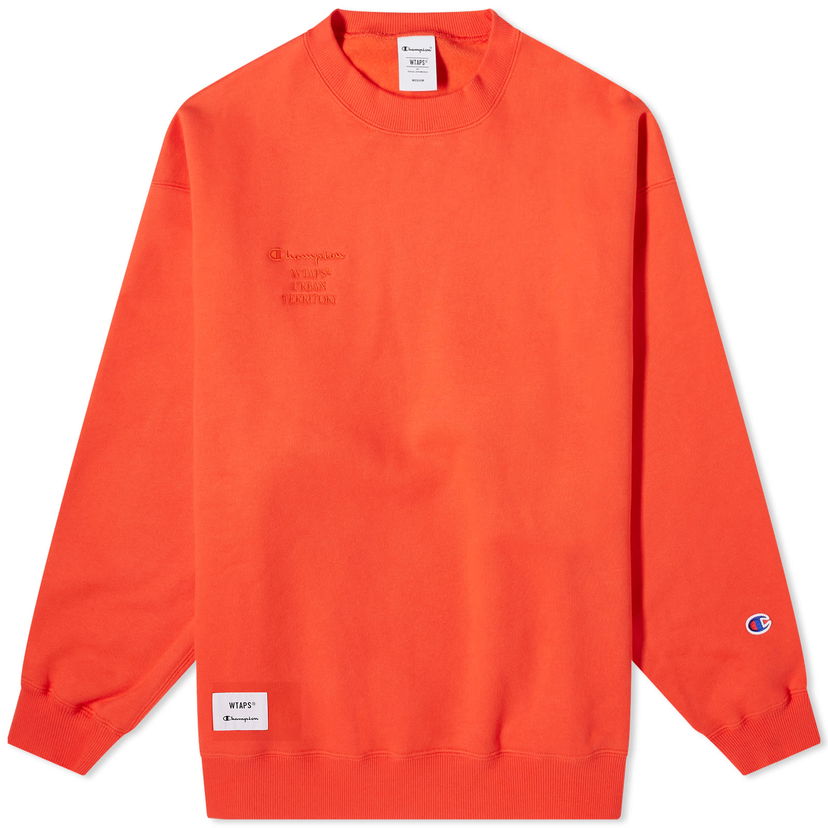 Villapaita Champion x WTAPS Crew Sweat Orange Oranssi | C8-Z018-840