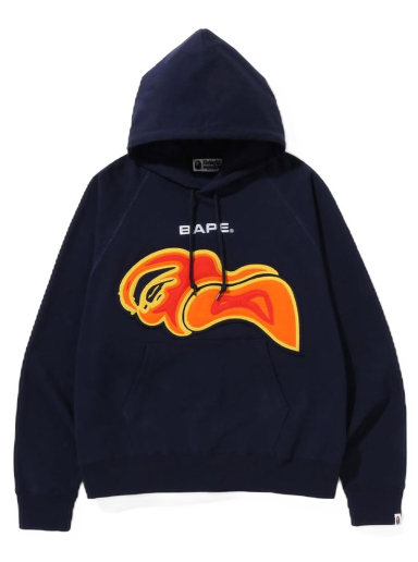Huppari BAPE Layered Patch Loose Fit Pullover Hoodie Tummansininen | 1J30-114-008