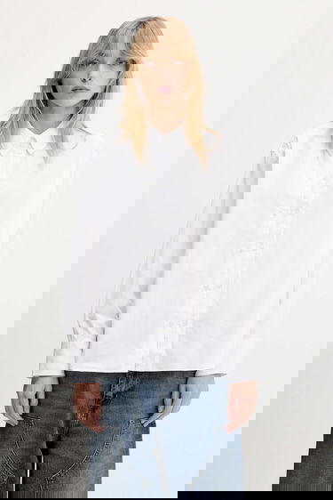 Paita Samsoe Samsoe Samsoe Samsoe Salasa Relaxed Fit Shirt Valkoinen | F25100006, 0