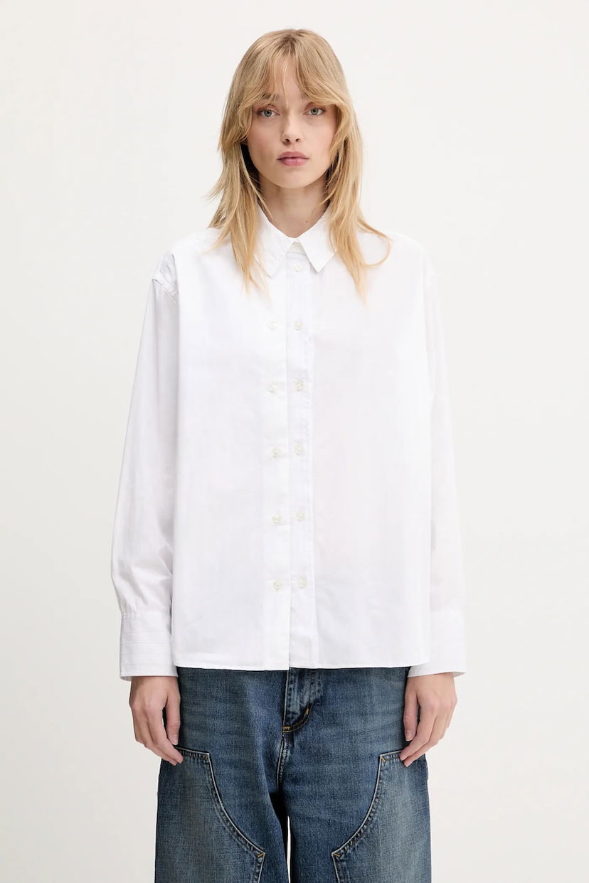 Paita Samsoe Samsoe Samsoe Samsoe Salasa Relaxed Fit Shirt Valkoinen | F25100006