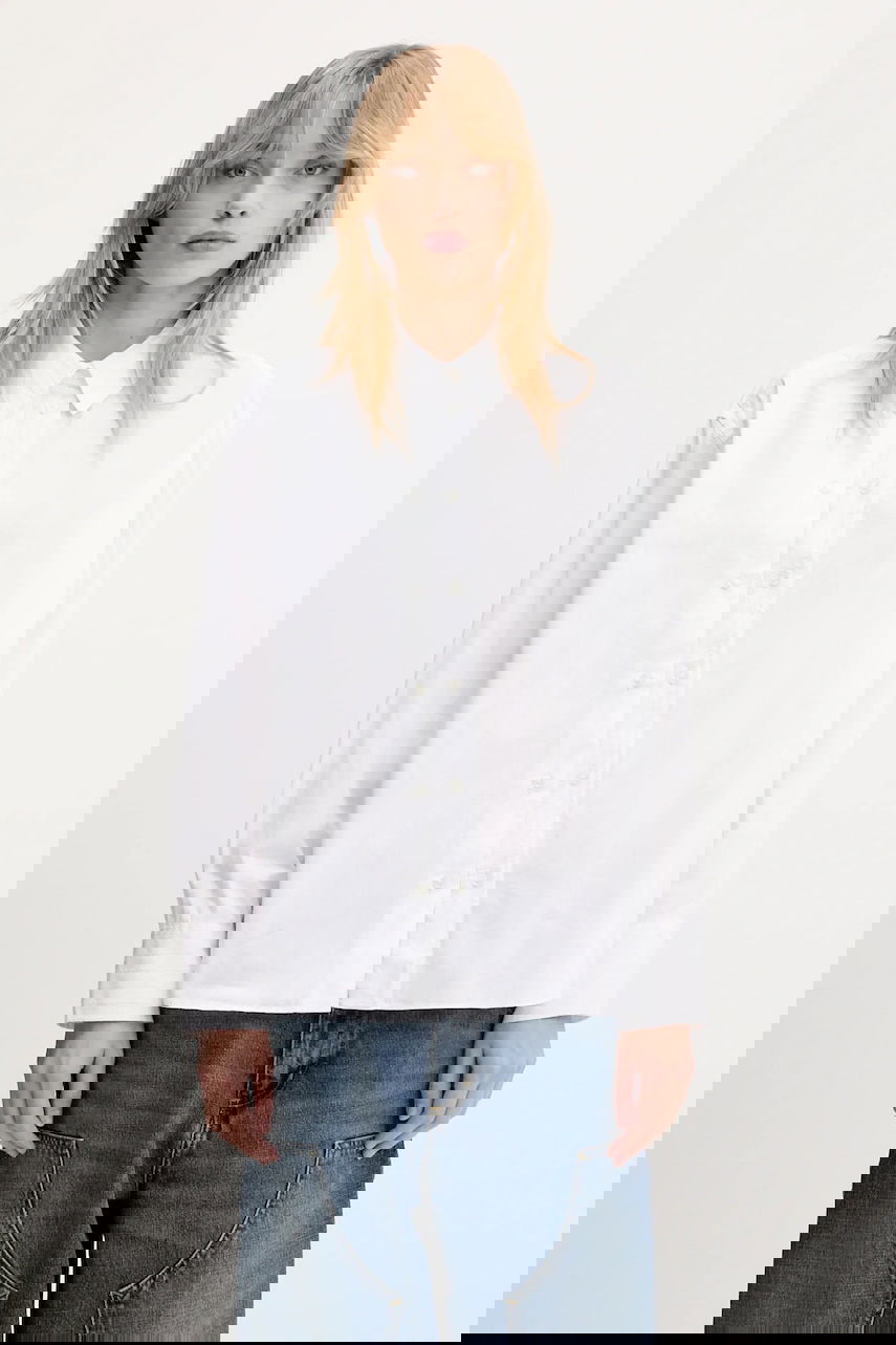 Paita Samsoe Samsoe Samsoe Samsoe Salasa Relaxed Fit Shirt Valkoinen | F25100006, 0