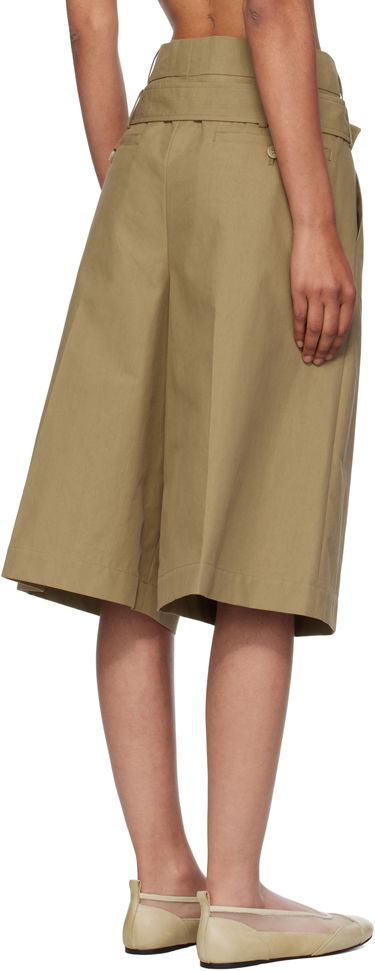 Shortsit Simone Rocha Simone Rocha Wide Leg Multi Belt Loop Shorts Beige | 4160 1267, 2