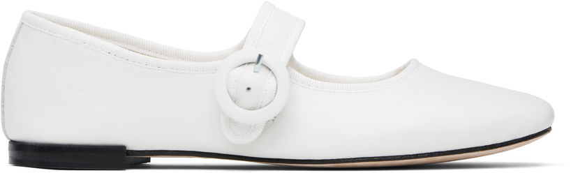 Vaatteet Repetto Repetto Georgia Square-Toe Mary Jane Ballerina Flats Valkoinen | V4141VE