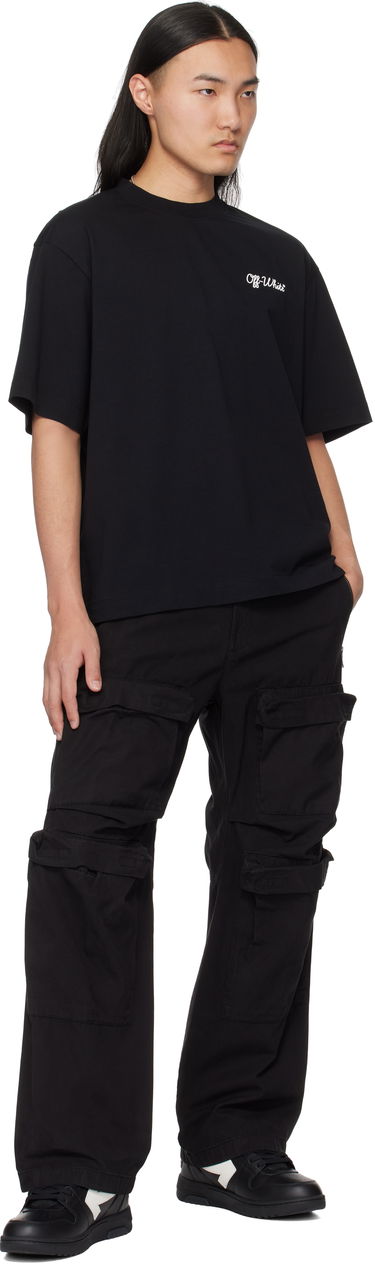T-paita Off-White Black Script T-Shirt Musta | OMAA120C99JER00D1001, 3