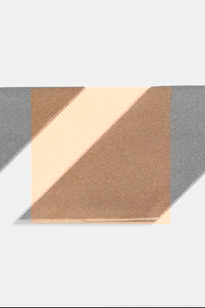 Huivi MAISON KITSUNÉ Scarf with wool blend Handwriting Beige | PM06202WB0038, 1
