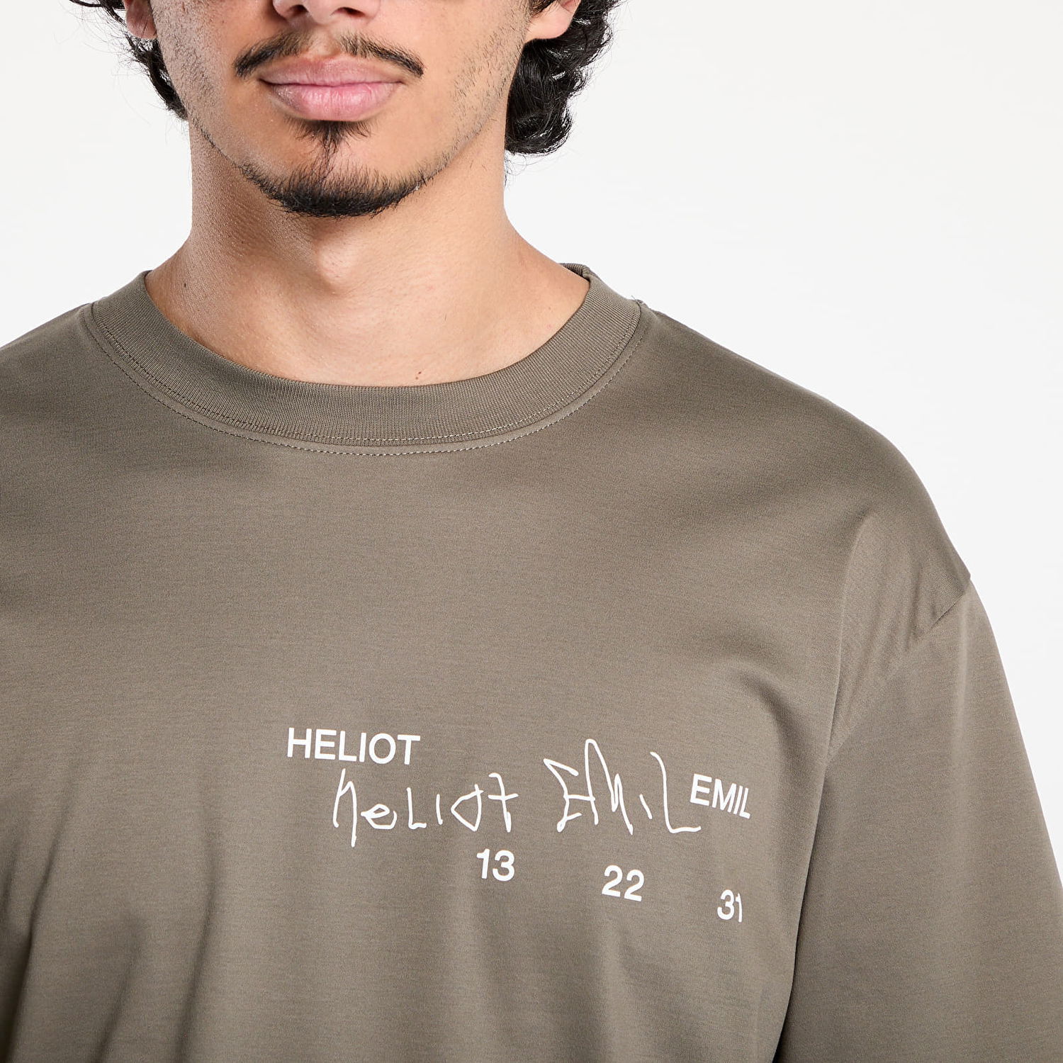 T-paita HELIOT EMIL HELIOT EMIL Fulgens Longsleeve T-Shirt Vihreä | PREAW25_M_09_146_DST19, 1
