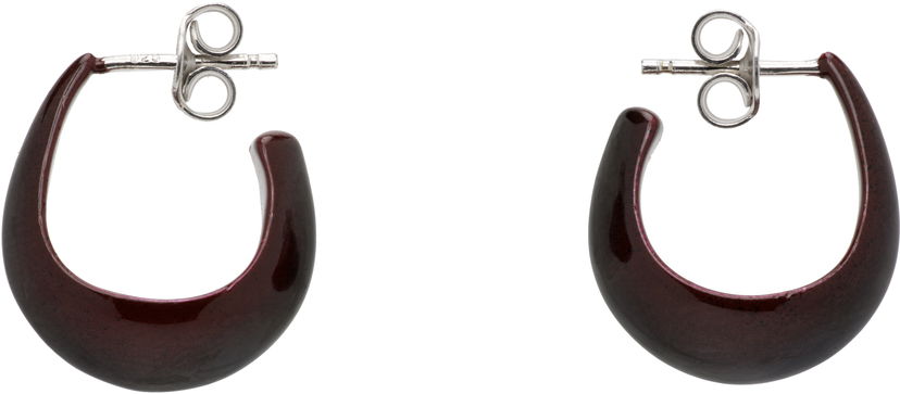 Korvakorut LEMAIRE Lemaire Curved Mini Drop Earrings Burgundia | AC278 LO0114