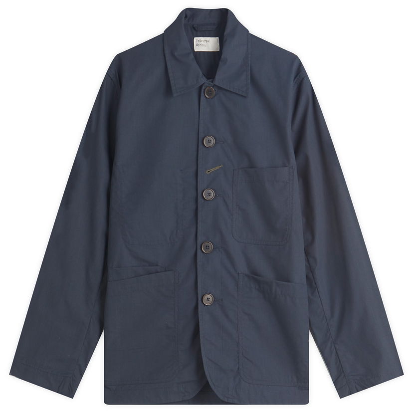 Takki Universal Works Universal Works Recycled Poly Tech Bakers Jacket, Size Large Tummansininen | 32103-NVY