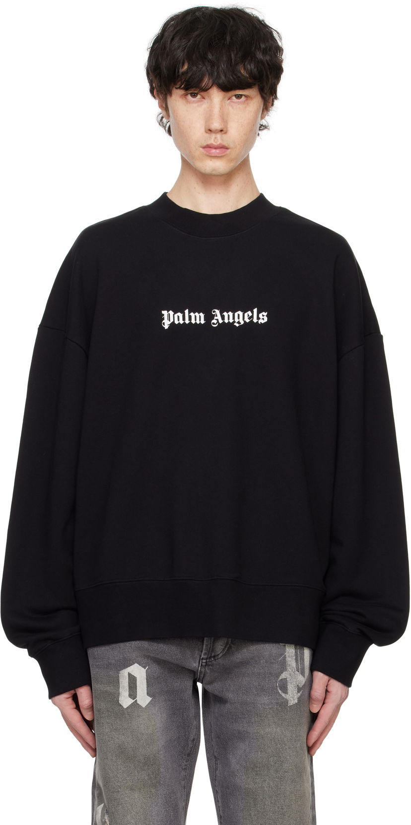 Huppari Palm Angels Sweatshirt Classic Logo Musta | PMBA080C99FLE0011001