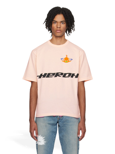 T-paita HERON PRESTON 'Globe Burn' T-Shirt Vaaleanpunainen | HMAA032F23JER0173010