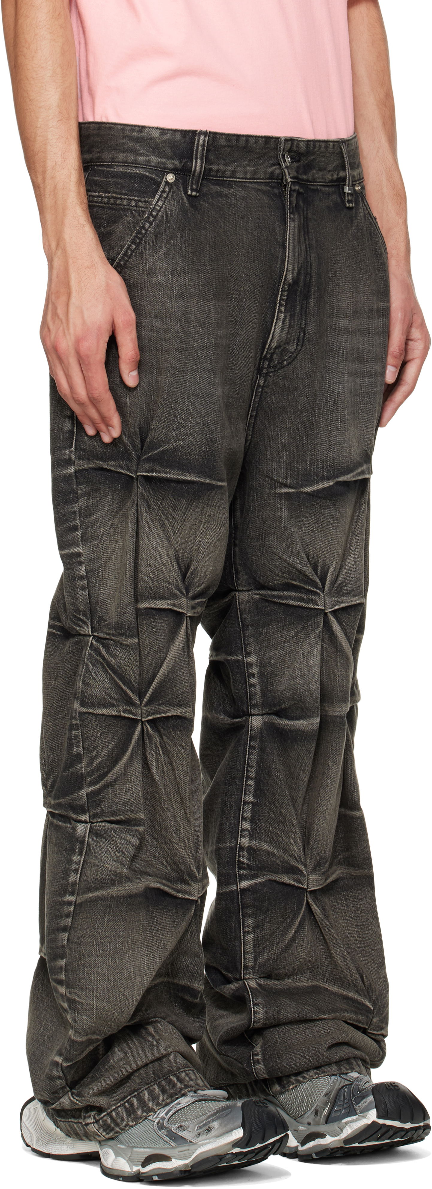 Jeans We11done We11done Wrinkled Jeans Musta | WD-DP1-25-365-M-BK, 1