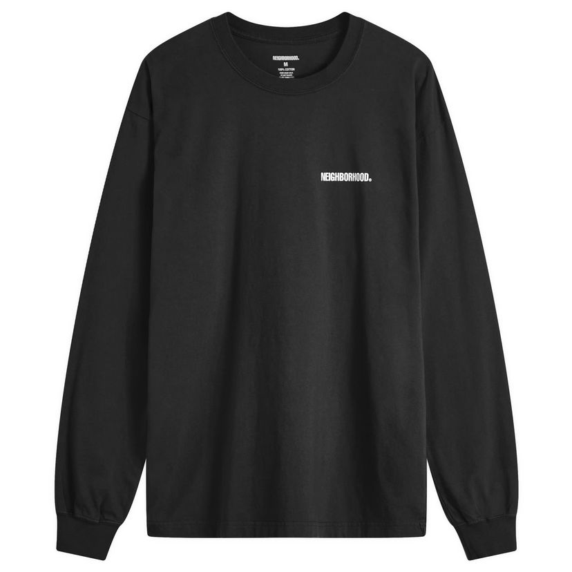 T-paita Neighborhood Long Sleeve T-Shirt Musta | 242PCNH-LT01-BLK