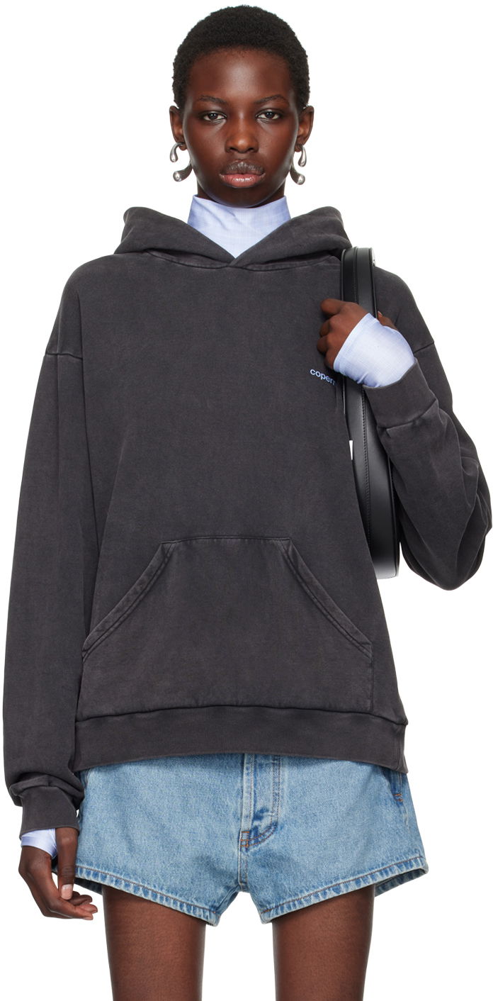 Huppari Coperni Washed Logo Hoodie Musta | COPJS15523W