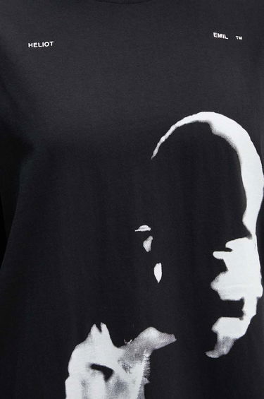T-paita HELIOT EMIL Abstract Portrait Print T-Shirt Musta | HE.M.09.041.C07, 10