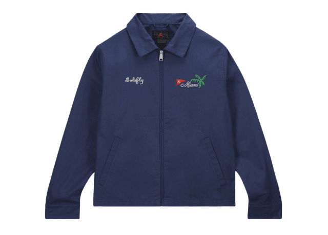 Takki Jordan Jordan Pro x Solefly Coaches Jacket Midnight Navy/Fossil Tummansininen | FQ3804-410