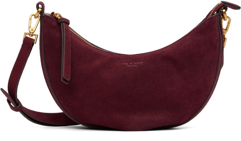Olkalaukku rag & bone Rag & Bone Alix Suede Crossbody Bag Burgundia | SD100812