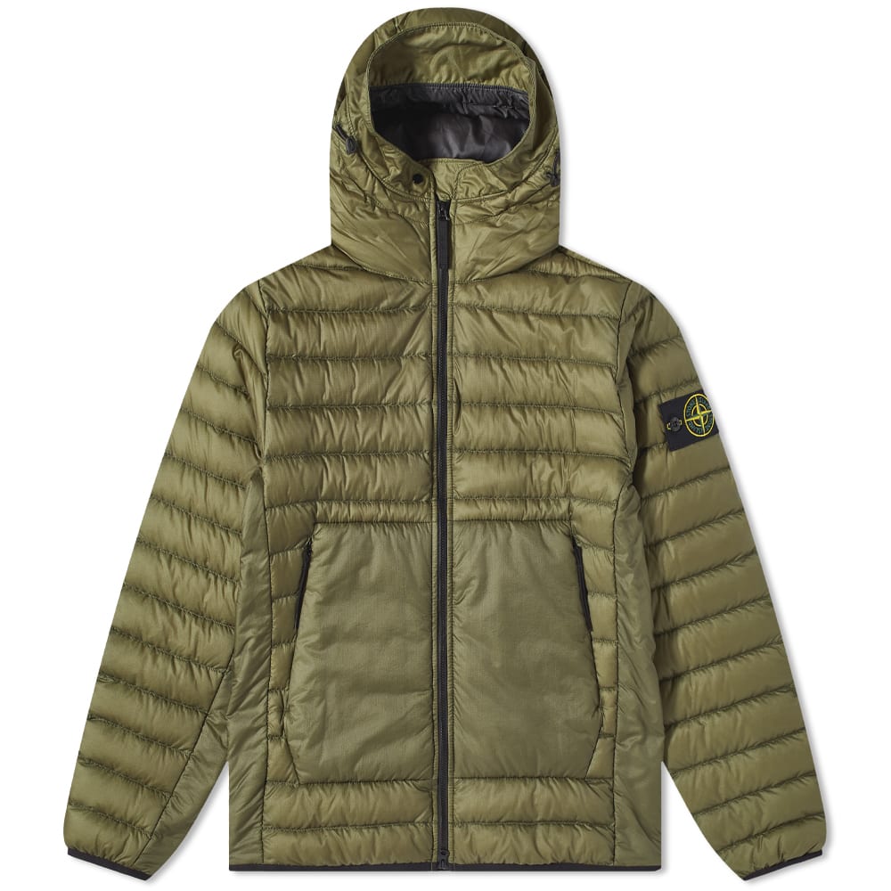 Puffer takki Stone Island Hooded Lightweight Down Jacket Vihreä | 761540324-V0058, 0