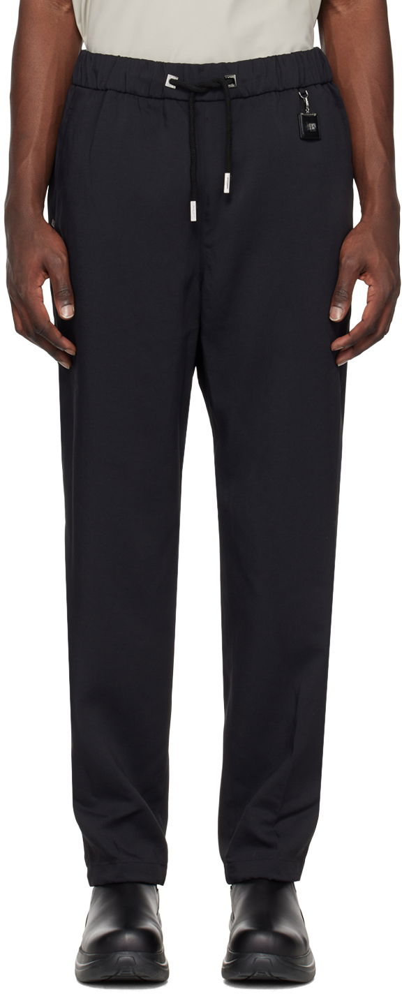 Housut WOOYOUNGMI WOOYOUNGMI Drawstring Trousers Musta | W231PT23