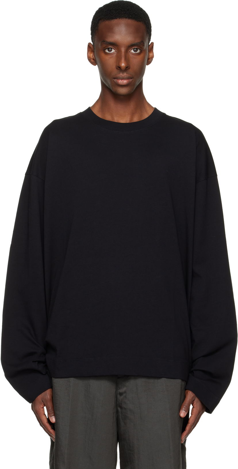 T-paita Dries Van Noten Dries Van Noten Long Sleeve T-shirt Musta | 252-021113-2603