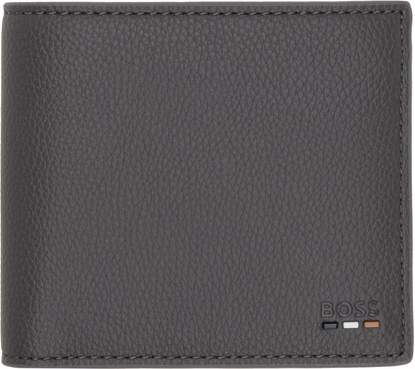 Lompakko BOSS Bi-Fold Leather Wallet Harmaa | 50536511