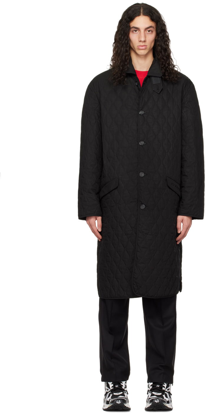 Takit VETEMENTS VTMNTS Hunter Quilted Coat Musta | VL14CO200B