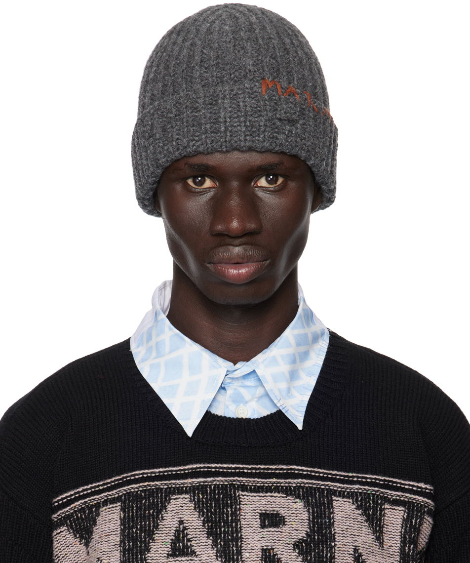 Pipo Marni Gray Shetland Wool Beanie Harmaa | CLZC0145Q0 UFH938, 0