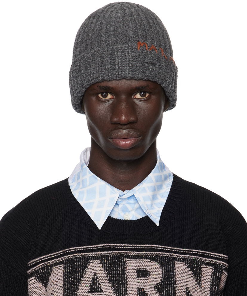 Pipo Marni Gray Shetland Wool Beanie Harmaa | CLZC0145Q0 UFH938
