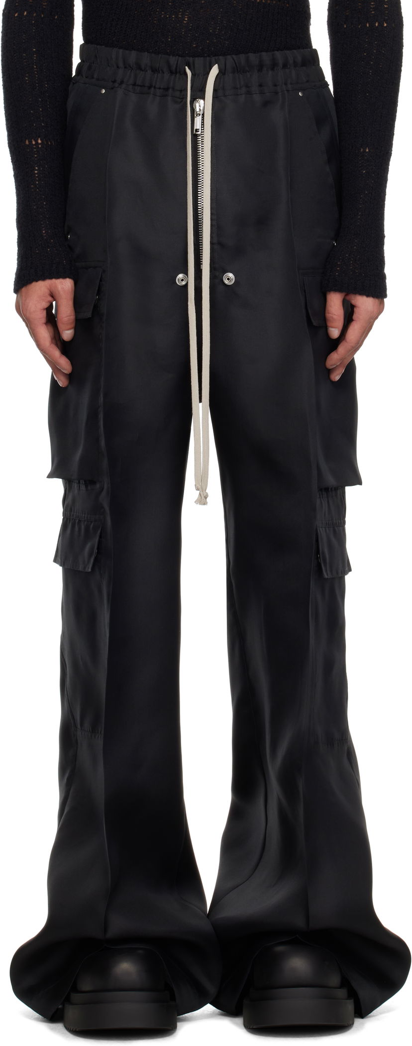 Cargo housut Rick Owens Rick Owens Hollywood Cargobelas Cargo Pants Musta | RR01E5339 SG