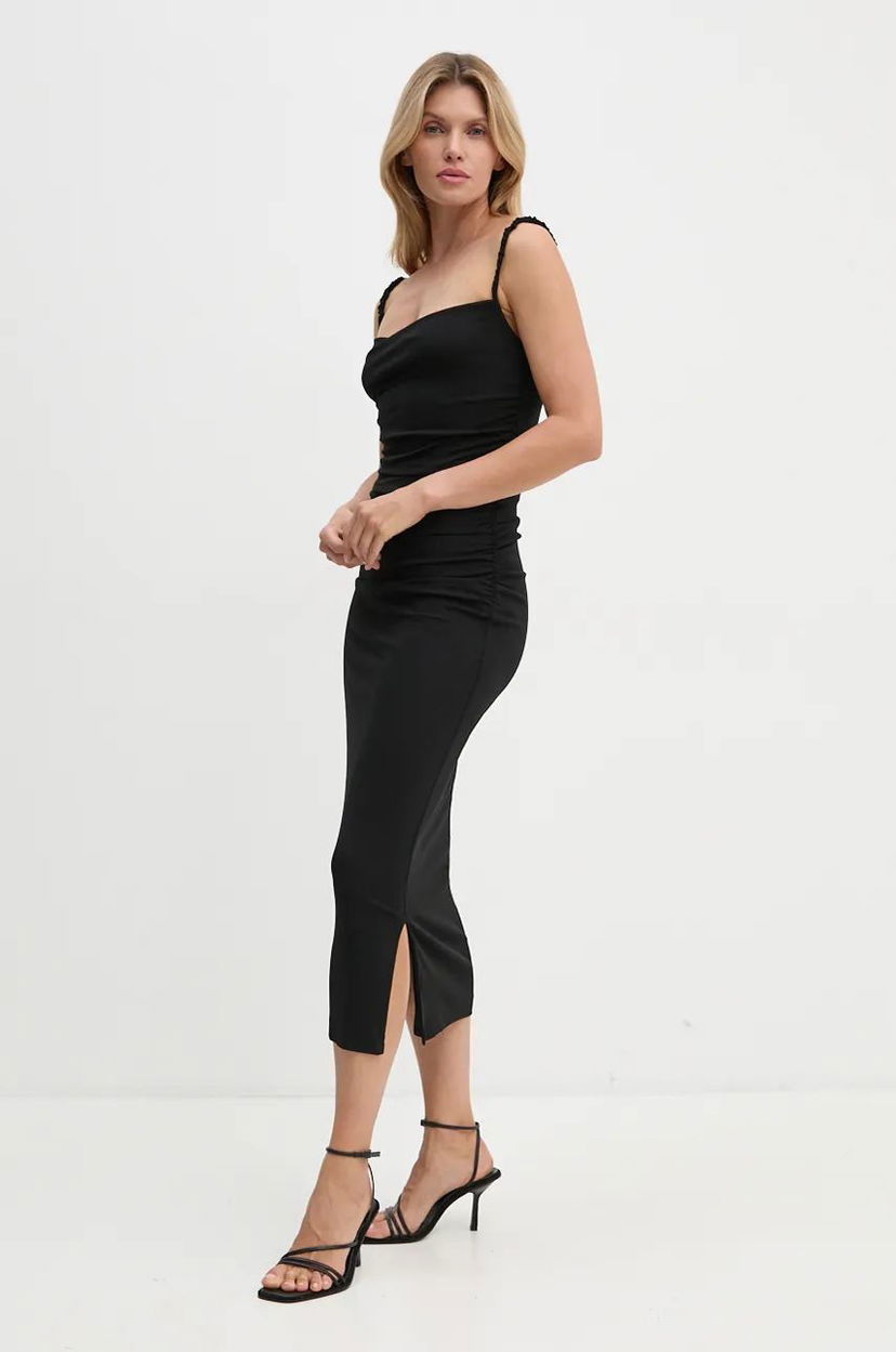 Mekko Nanushka ALEXA Maxi Dress Musta | NW24CRDR00299