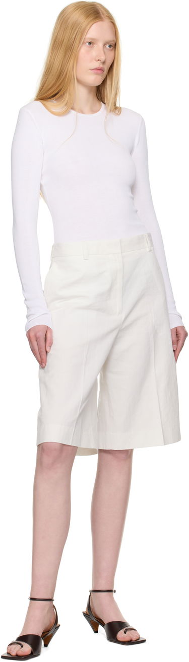 Shortsit TOTEME TOTEME Tailored Shorts Valkoinen | 253-WRB0285-FB0425, 3