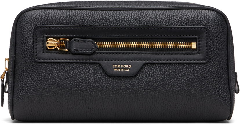 Matkalaukku Tom Ford Tom Ford Grain Leather Wash Pouch Musta | Y0356-LCL213G