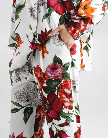 Housut Dolce & Gabbana Dolce & Gabbana Floral Print Poplin Trousers Monivärinen | FTDC3THS5TQHA5PB, 3