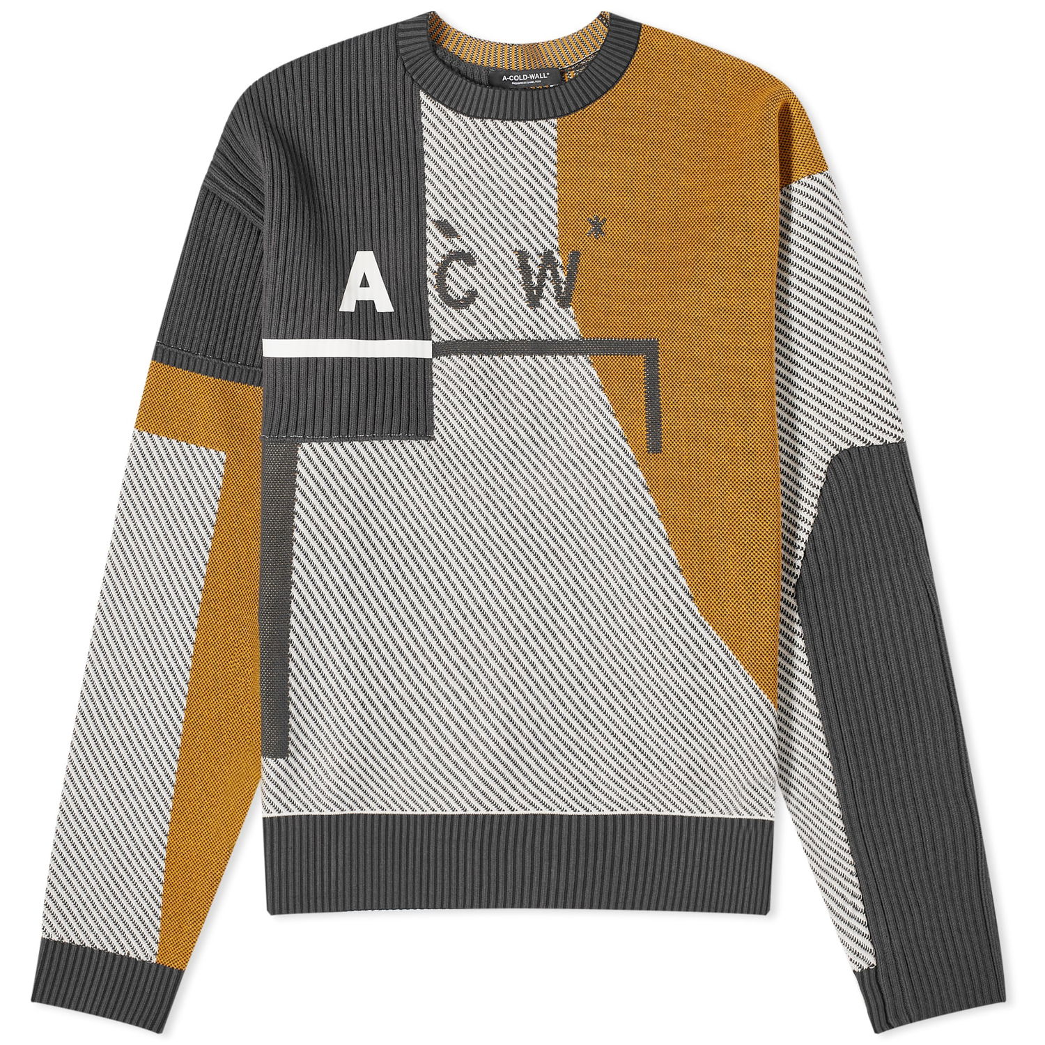 Villapaita A-COLD-WALL* Geometric Sweater Harmaa | ACWMK157-BNE, 0