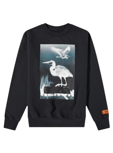 Huppari HERON PRESTON Censored Heron Crew Neck Sweat Musta | HMBA020S23JER0021001