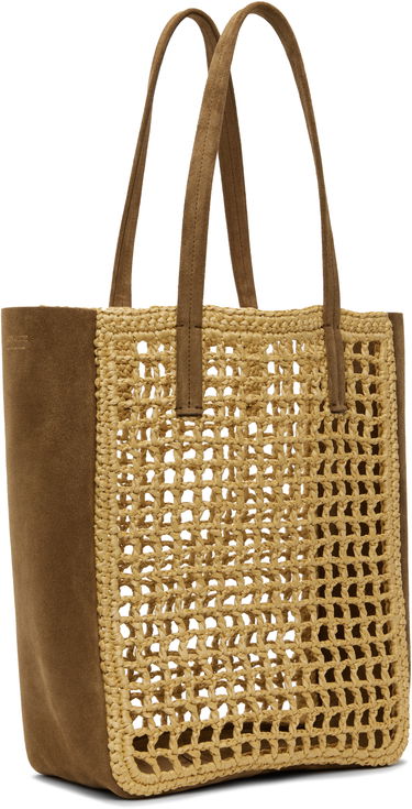 Kangaskassi Khaite KHAITE Small Zoe Raffia and Suede Tote Ruskea | H1039-724, 1