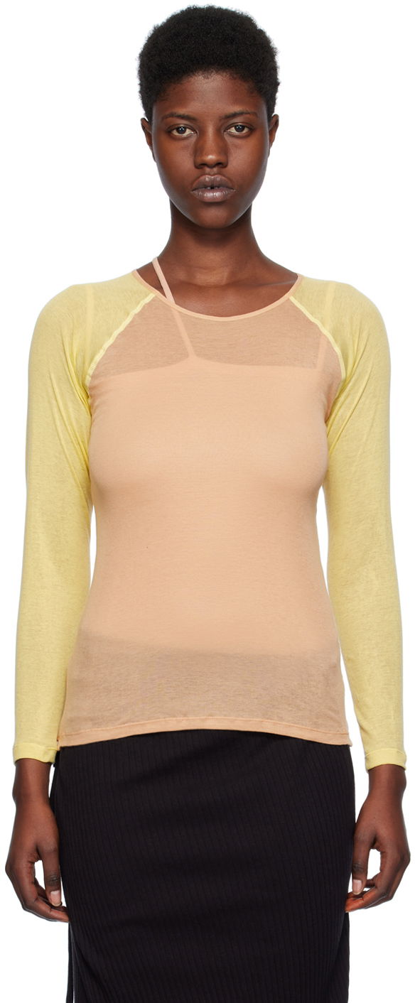 T-paita Baserange Gene Long Sleeve T-Shirt Vaaleanpunainen | TOGN-CG-SP24