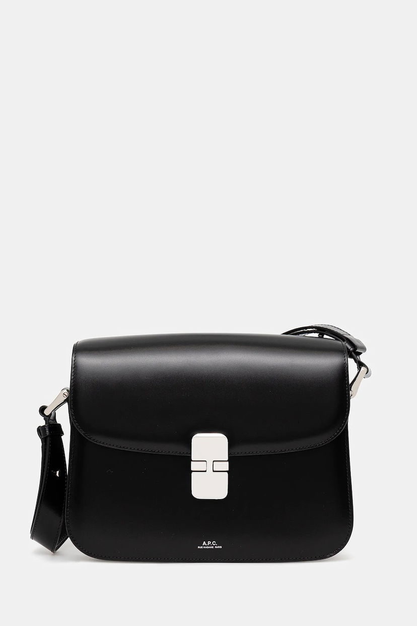 Olkalaukku A.P.C. A.P.C. Sac Grace Leather Shoulder Bag Musta | PXBVN.F61412