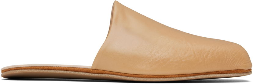 Vaatteet OUR LEGACY OUR LEGACY Cigarr Leather Slippers Beige | A2257CSB