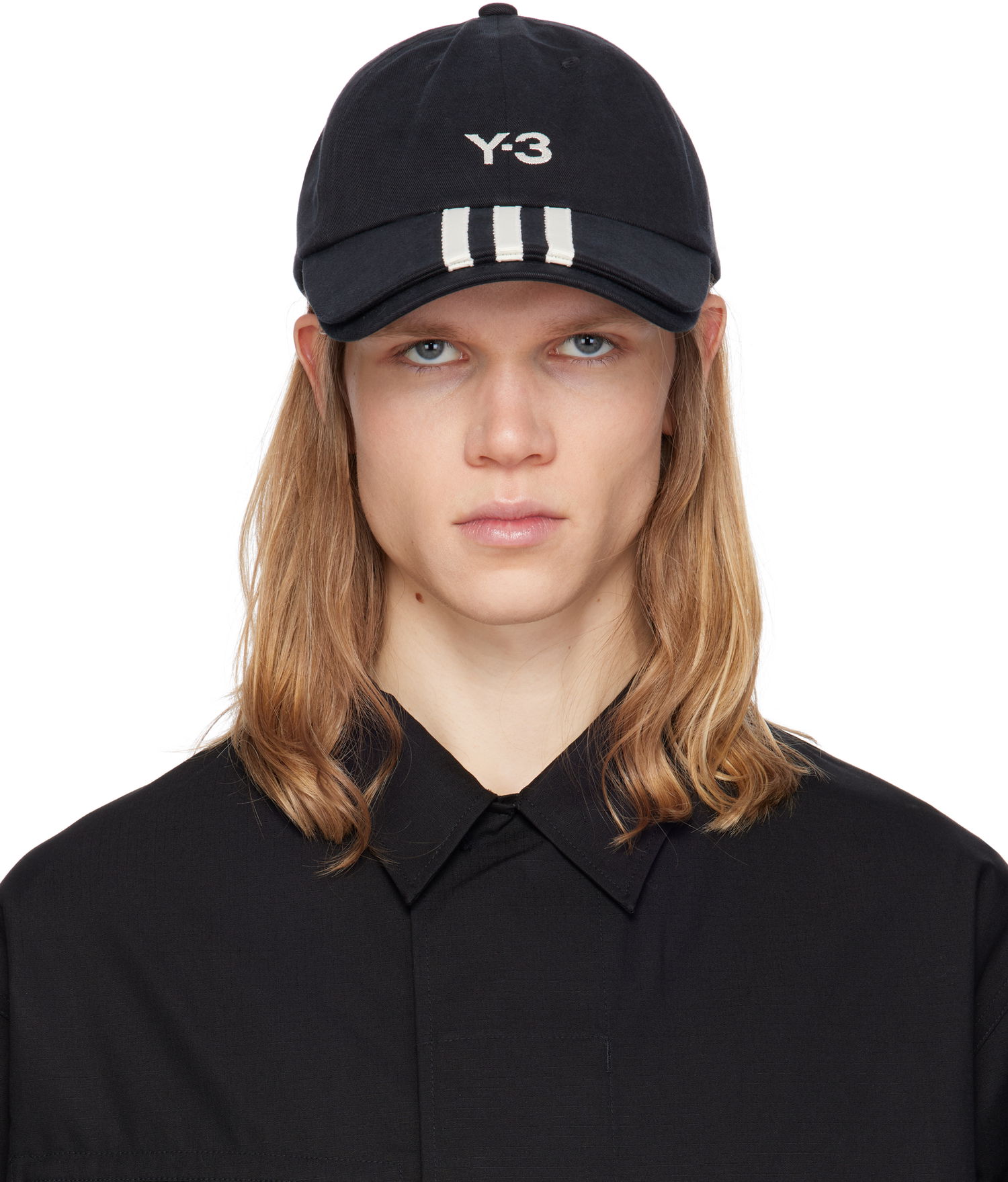 Korkki Y-3 Y-3 3-Stripes Baseball Cap Musta | JN7183, 0