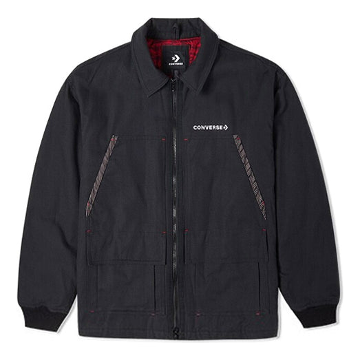 Takki Converse New Year Series Logo Print Lapel Jacket Musta | 10024149-A02, 0