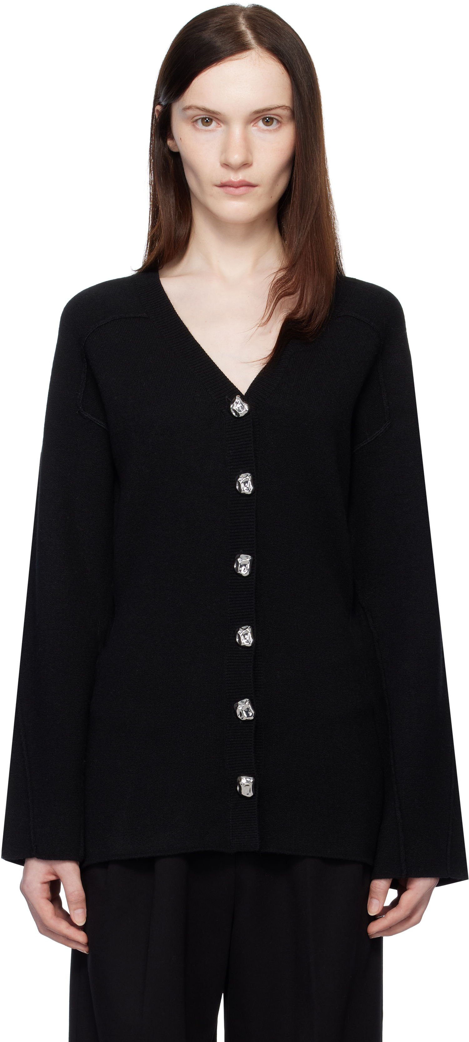 Villapaita rag & bone rag & bone Bridget V-Neck Cardigan Musta | WAS24H012MM12, 0